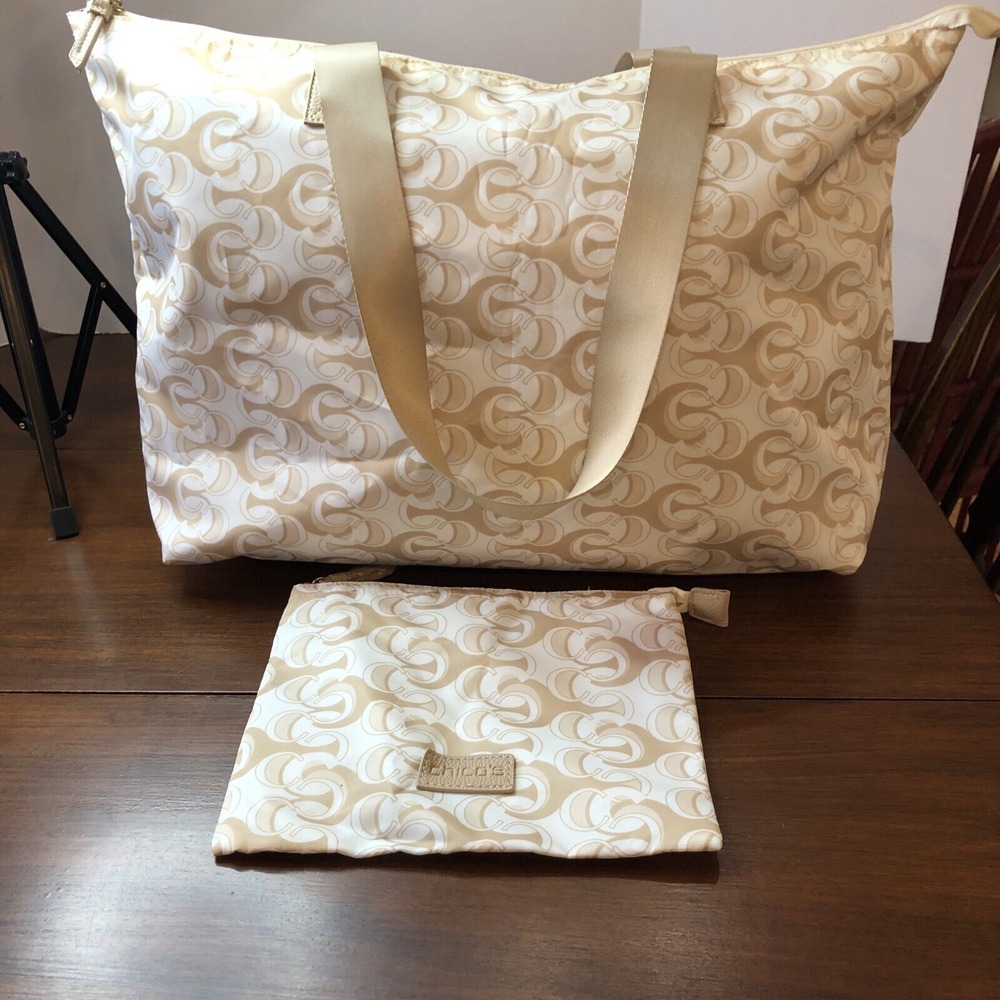 Chico's Geometric Print Tote Bag In a Bag
